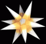 Stern klein - Gelb mit weißen Spitzen 16 cm